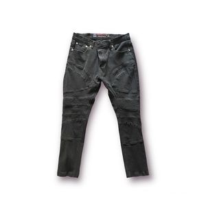 MEN’S BLACK DEMOLITION DENIM JEANS - SIZE 40